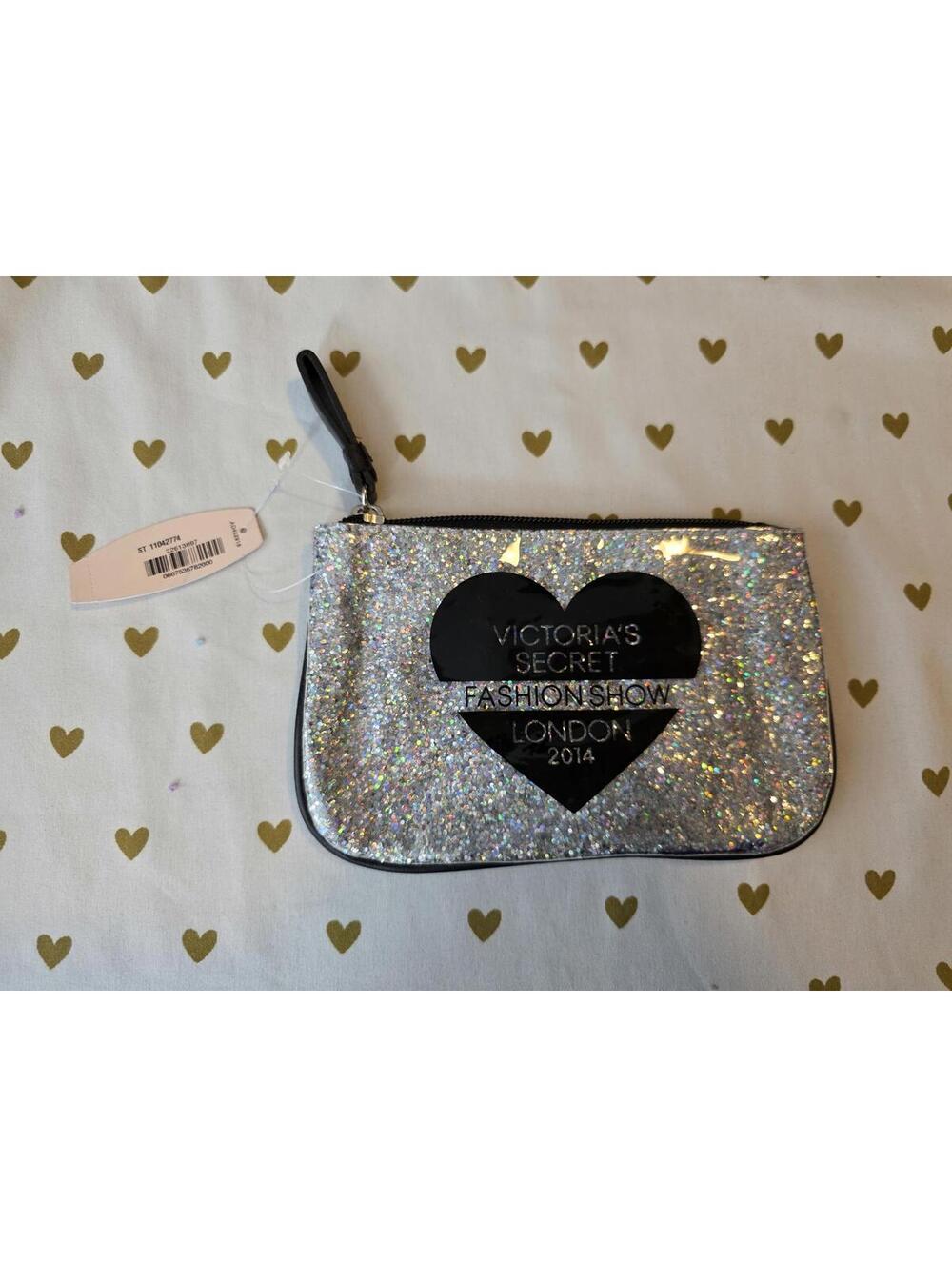 NWT Victoria's Secret GLITTER Fashion Show LONDON Coin Pouch Wallet 2014